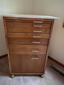 lot 46 image: MCM Rolling Storage Cabinet (30.5 Tall x 20 Wide)