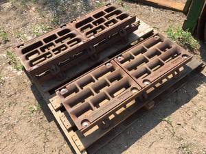 lot 19 image: 3 Neenah Foundly Cast Iron Grates