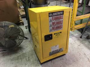 lot 62 image: Justrite Sure-Grip Ex Flammable Liquid Storage Cabinet