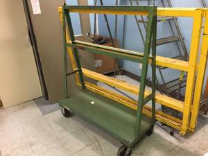 lot 84 image: Heavy Duty Angled Panel DollyCartTruck