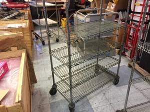 lot 81 image: 42 x 21 Rolling Wire Super Erecta Shelf