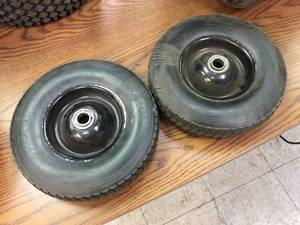 lot 132 image: Pair 10 Hard Rubber Utility Wheels