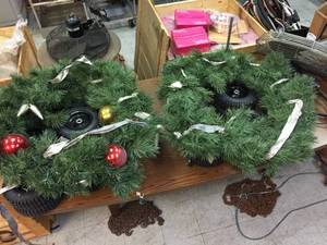 lot 171 image: 2 Large Christmas Wreaths