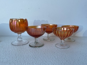 Carnival Glass Desert Dishes