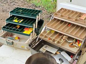 lot 1022 image: Lot of (2) Tackle Boxes with Misc. Tackle