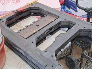 lot 1054 image: Lot of (2) Plastic Folding Sawhorses