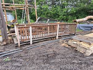lot 996 image: Wooden Walking Bridge 16x58x45