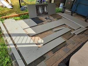 lot 981A image: Granite Kitchen Countertop Set