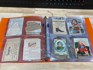 37 Victorian Trade Cards 1880s & 90s plus 8 Vintage Illustrated Bridge Scorers