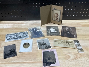 9 Vintage and Antique Photographs Tintype, CDV, et. & c, 1870s Sepia