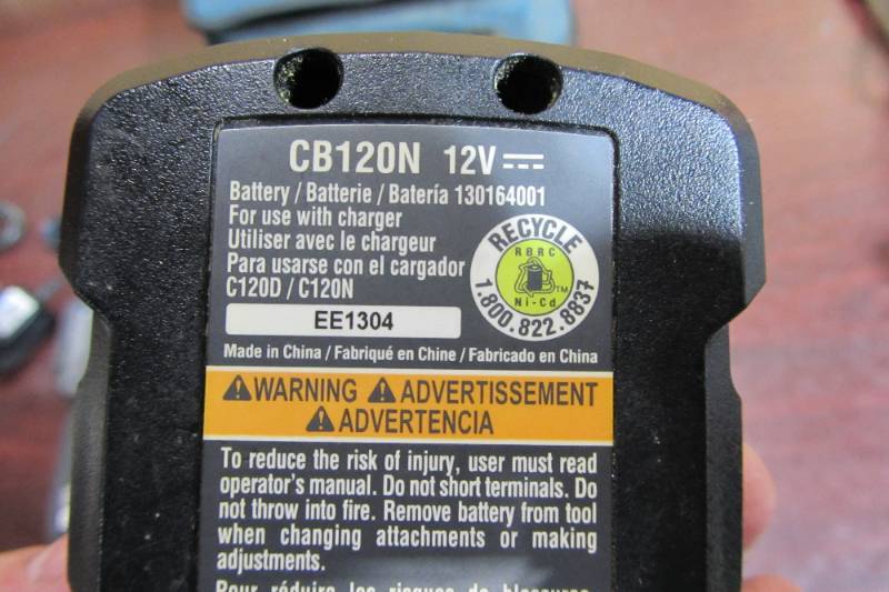 Replacement battery for online cb120n ryobi 130164001 12v