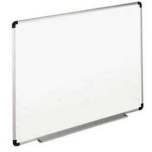 lot 3 image: Universal Dry Erase Board, Melamine, 48 x 36, White, BlackGray AluminumPlastic Frame