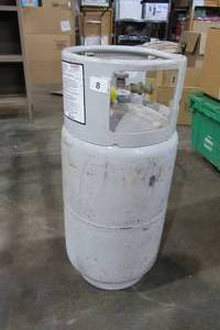 lot 8 image: FULL - 33.5 lbs. Forklift Propane Tank Cylinder LP with Gauge and Fill Valve