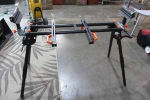 lot 24 image: WEN MSA330 Collapsible Rolling Miter Saw Stand with 3 Onboard Outlets