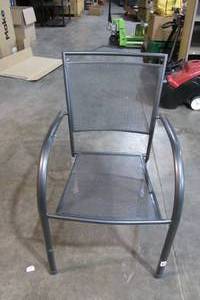 lot 30 image: Brand New Metal Deck Chair - Black