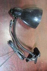 lot 42 image: Black 15 Metal Desk Lamp - Adjustable Arm