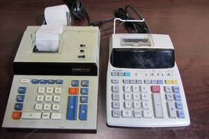 lot 67 image: Two Calculator Set - Casio DL-220 & Sharp EL-1801V