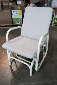 lot 91 image: OutdoorPatio Rocking Chair - White