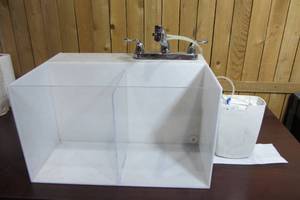 lot 103 image: Portable Sink With GSLOOK Water Diaphragm Pump, Hardware & Aquasana AQ4000 Water Filter