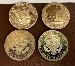 LOT OF 4 KENNEDY HALF DOLLAR PROOF COINS