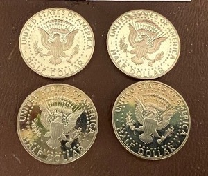 LOT OF 4 KENNEDY HALF DOLLAR PROOF COINS
