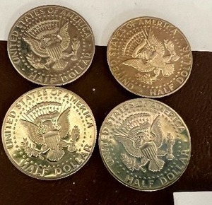 LOT OF 4 KENNEDY HALF DOLLAR PROOF COINS