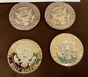 LOT OF 4 KENNEDY HALF DOLLAR PROOF COINS