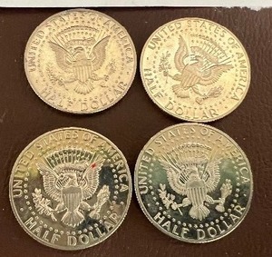 LOT OF 4 KENNEDY HALF DOLLAR PROOF COINS