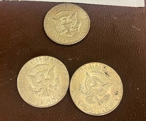 LOT OF 3 SILVER HALF DOLLARS