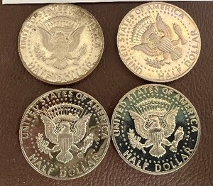 LOT OF 4 KENNEDY HALF DOLLAR PROOF COINS