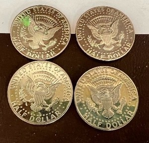 LOT OF 4 KENNEDY HALF DOLLAR PROOF COINS