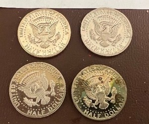 LOT OF 4 KENNEDY HALF DOLLAR PROOF COINS