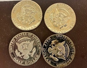LOT OF 4 KENNEDY HALF DOLLAR PROOF COINS
