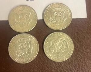 LOT OF 4 SILVER HALF DOLLARS
