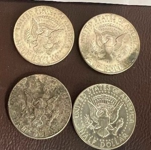 LOT OF 4 SILVER 1966 KENNEDY HALF DOLLARS  40% SILVER