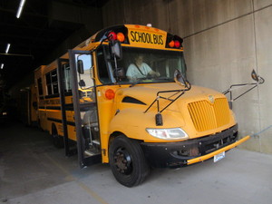 lot 833 image: ICRP 18 PASSENGER SCHOOL BUS WITH HYDRAULIC LIFT FOR HANDICAP ACCOMMODATION