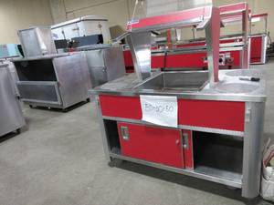 lot 207 image: ATLAS METAL  INDUSTRIES CONDIMENT CART WITH SNEEZE GUARDS