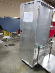 lot 228 image: ADVANCE TABCO STAINLESS STEEL, ENCLOSED, END LOAD, PAN CABINET