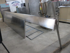 lot 232 image: STAINLESS STEEL WALL MOUNT COUNTERTOP