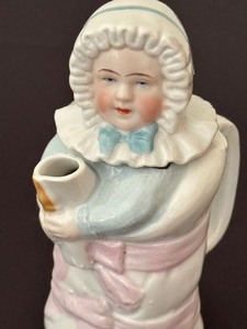 lot 104 image: Antique German Figurine Porcelain Creamer  Pitcher