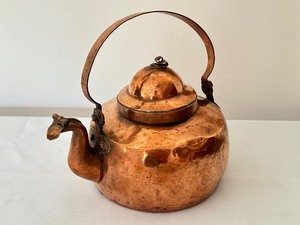 lot 105 image: Vintage Scandinavian Copper Tea Kettle