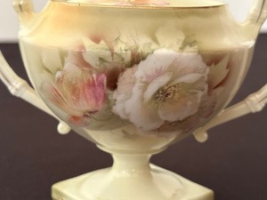 lot 171 image: Antique Double Handled RS Prussia Sugar Bowl