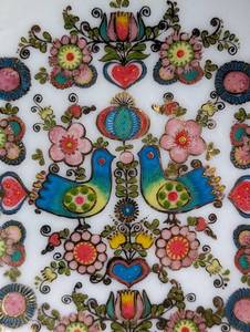 lot 30 image: Colorful Vintage Austrian Enamel Dish