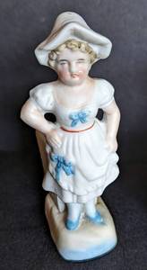 lot 37 image: Victorian Fairing Figurine and Match Holders