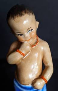 lot 131 image: Royal Worcester Burmah Boy Porcelain Figurine
