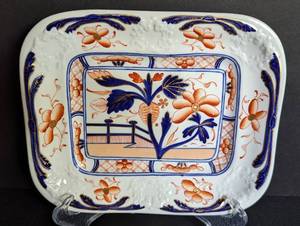 lot 207 image: Pair of Antique Ironstone Painted Dishes