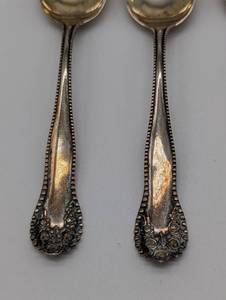 lot 220 image: Sterling Silver Demitasse Spoon Set