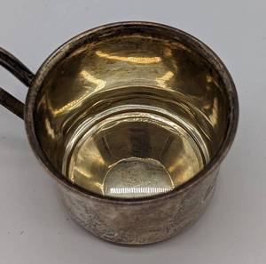 lot 225 image: Small Sterling Silver Baby Cup