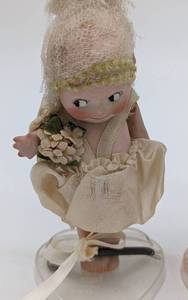 lot 236 image: Vintage Kewpie Bride and Groom Dolls