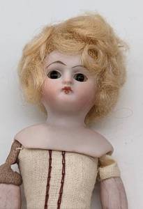 lot 237 image: Pair of Antique Bisque Dolls